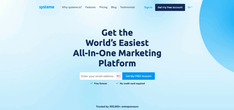 How to Create a Free Landing Page with Systeme.io